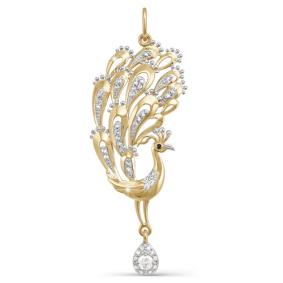 Золотая подвеска КЮЗ Del'ta D031078 с фианитом D031078 фото