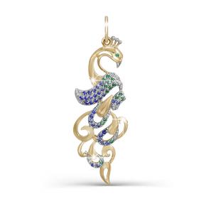 Золотая подвеска КЮЗ Del'ta D031079 с фианитом D031079 фото