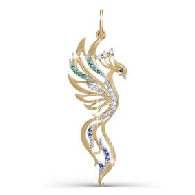 Золотая подвеска КЮЗ Del'ta D031080 с фианитом D031080 фото