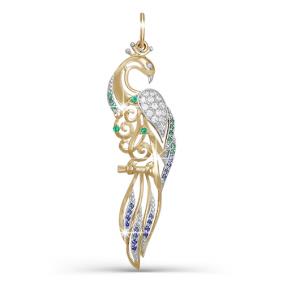 Золотая подвеска КЮЗ Del'ta D031081 с фианитом D031081 фото