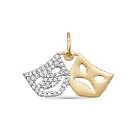 Золотая подвеска КЮЗ Del'ta D031099 с фианитом D031099 фото