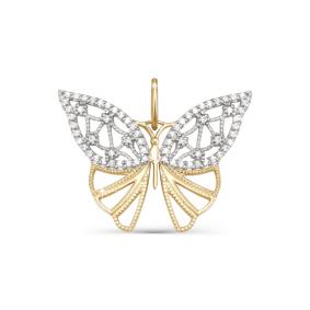 Золотая подвеска КЮЗ Del'ta D031102 с фианитом D031102 фото