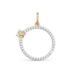 Золотая подвеска КЮЗ Del'ta D031109 с фианитом D031109 фото