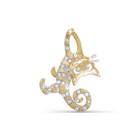 Золотая подвеска КЮЗ Del'ta D031117 с фианитом D031117 фото