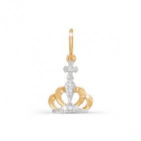 Золотая подвеска КЮЗ Del'ta D031159 с фианитом D031159 фото