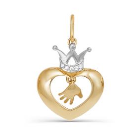 Золотая подвеска КЮЗ Del'ta D031182 с фианитом D031182 фото