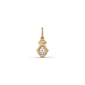 Золотая подвеска КЮЗ Del'ta D031199 с фианитом D031199 фото