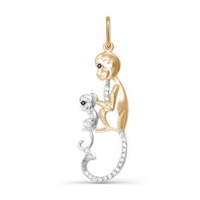 Золотая подвеска КЮЗ Del'ta D031227 с фианитом D031227 фото