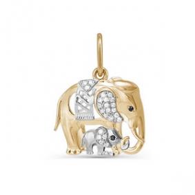 Золотая подвеска КЮЗ Del'ta D031231 с фианитом D031231 фото