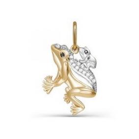 Золотая подвеска КЮЗ Del'ta D031232 с фианитом D031232 фото