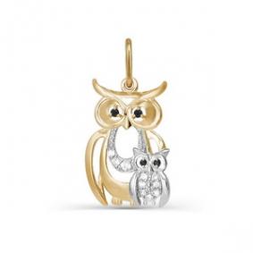 Золотая подвеска КЮЗ Del'ta D031241 с фианитом D031241 фото