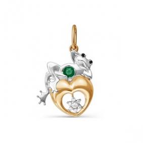 Золотая подвеска КЮЗ Del'ta D031308 с фианитом D031308 фото