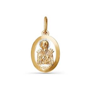 Золотая подвеска-иконка Божией Матери Семистрельная КЮЗ Del'ta D031354 D031354 фото