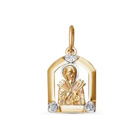 Золотая подвеска-иконка Божией Матери Семистрельная КЮЗ Del'ta D031378 D031378 фото