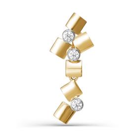 Золотая подвеска КЮЗ Del'ta D031498 с фианитом D031498 фото
