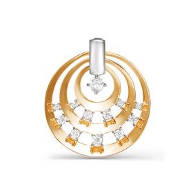 Золотая подвеска КЮЗ Del'ta D031506 с фианитом D031506 фото