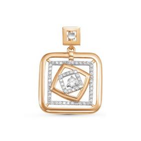 Золотая подвеска КЮЗ Del'ta D031513 с фианитом D031513 фото