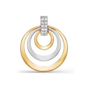 Золотая подвеска КЮЗ Del'ta D031520 с фианитом D031520 фото