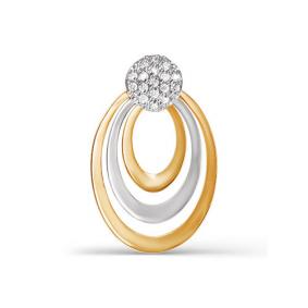 Золотая подвеска КЮЗ Del'ta D031521 с фианитом D031521 фото