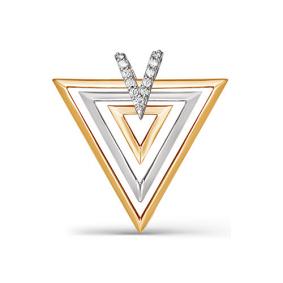 Золотая подвеска КЮЗ Del'ta D031527 с фианитом D031527 фото