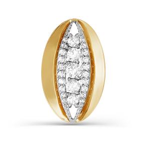 Золотая подвеска КЮЗ Del'ta D031560 с фианитом D031560 фото