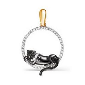 Золотая подвеска КЮЗ Del'ta D031672 с фианитом D031672 фото