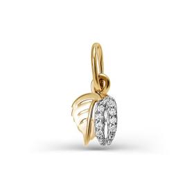 Золотая подвеска КЮЗ Del'ta D031693 с фианитом D031693 фото