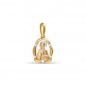 Золотая подвеска КЮЗ Del'ta D031779 с фианитом D031779 фото