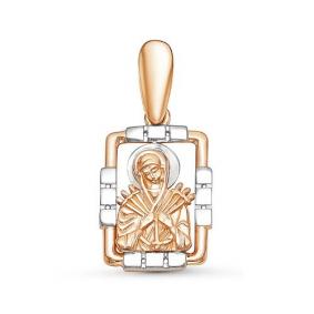 Золотая подвеска-иконка Божией Матери Семистрельная КЮЗ Del'ta D031789 D031789 фото