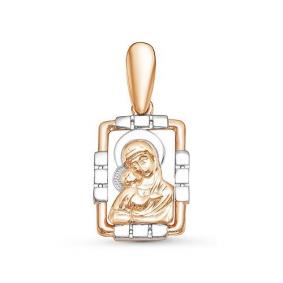 Золоая подвеска-иконка Божией Матери Владимирская КЮЗ Del'ta D031790 D031790 фото