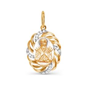 Золотая подвеска КЮЗ Del'ta D031846 с фианитом D031846 фото