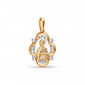 Золотая подвеска КЮЗ Del'ta D031903 с фианитом D031903 фото