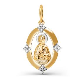 Золотая подвеска КЮЗ Del'ta D031915 с фианитом D031915 фото