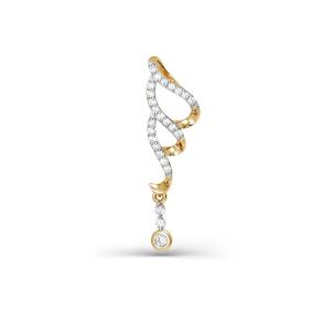 Золотая подвеска КЮЗ Del'ta D032023 с фианитом D032023 фото