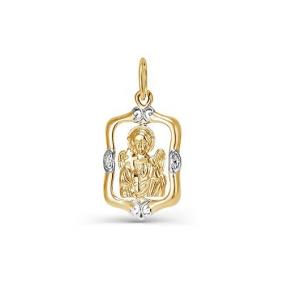 Золотая подвеска-иконка Ангел хранитель КЮЗ Del'ta D032045 D032045 фото