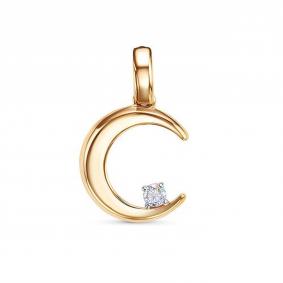 Золотая подвеска КЮЗ Del'ta D032088 с фианитом D032088 фото