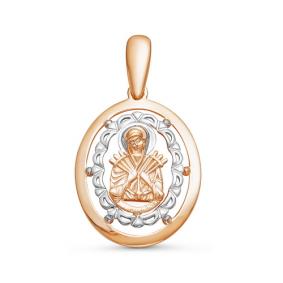 Золотая подвеска-иконка Божией Матери Семистрельная КЮЗ Del'ta D032106 D032106 фото