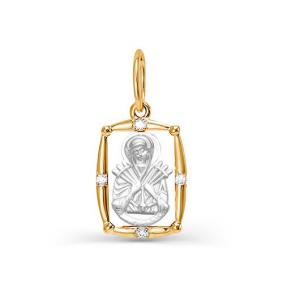 Золотая подвеска КЮЗ Del'ta D032143 с фианитом D032143 фото