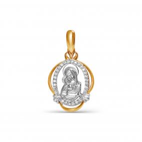 Золотая подвеска КЮЗ Del'ta D032222 с фианитом D032222 фото