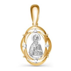 Золотая подвеска КЮЗ Del'ta D032307 с фианитом D032307 фото