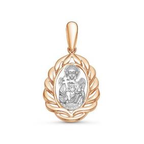 Золотая подвеска-иконка Ангел хранитель КЮЗ Del'ta D032345 D032345 фото