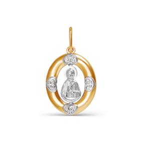 Золотая подвеска Иконка Святая блаженная Матрона КЮЗ Del'ta D032355 D032355 фото