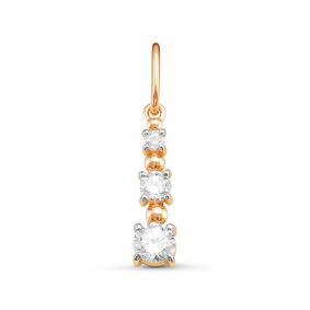 Золотая подвеска КЮЗ Del'ta D032636 с фианитом D032636 фото