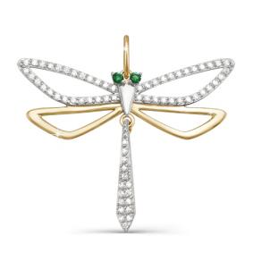 Золотая подвеска КЮЗ Del'ta D032782 с фианитом D032782 фото