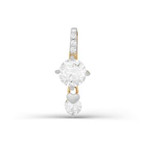 Золотая подвеска КЮЗ Del'ta D032946 с фианитом D032946 фото