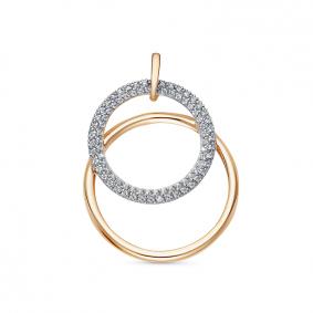 Золотая подвеска КЮЗ Del'ta D033055 с фианитом D033055 фото