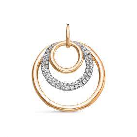 Золотая подвеска КЮЗ Del'ta D033061 с фианитом D033061 фото