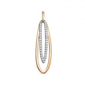 Золотая подвеска КЮЗ Del'ta D033062 с фианитом D033062 фото