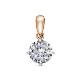 Золотая подвеска КЮЗ Del'ta D033075 с фианитом D033075 фото