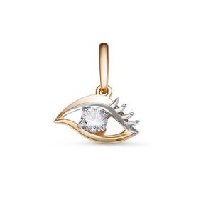 Золотая подвеска КЮЗ Del'ta D033146 с фианитом D033146 фото